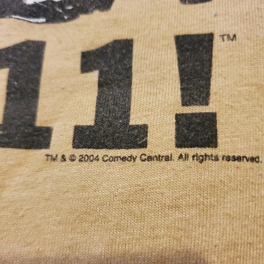 Vintage Reno 911 Shirt Men Medium Tan Ringer Comedy Central 2004